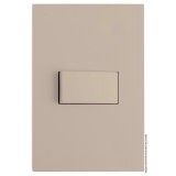 Conjunto Interruptor Simples Horizontal 4x2 - RECTA Areia Satin Fosco